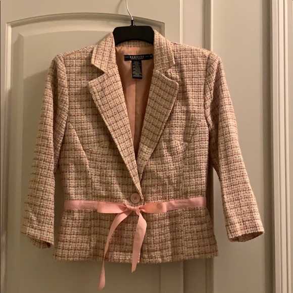 Pink tweed blazer - Picture 1 of 2